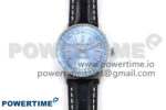 Navitimer Automatic 41mm SS TF 1:1 Best Edition Ice Blue Dial on Black Leather Strap A2824