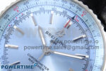 Navitimer Automatic 41mm SS TF 1:1 Best Edition Ice Blue Dial on Black Leather Strap A2824 - Image 4
