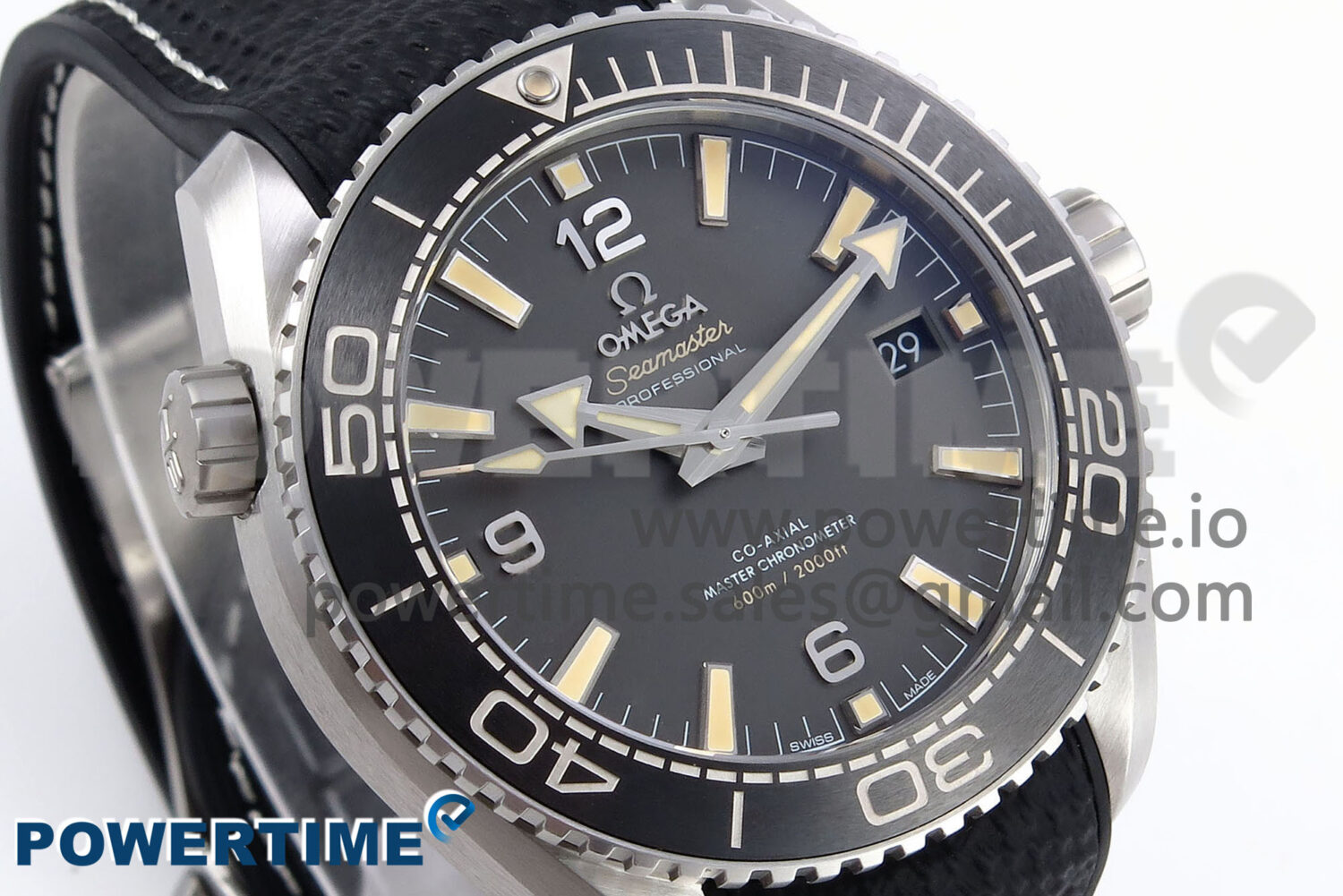 Planet Ocean 43.5mm SS VSF 1:1 Best Edition Gray Bezel Gray Dial on Black Rubber Strap A8900 Super Clone - Image 3
