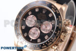 Daytona 126515 QF 1:1 Best Edition Black/RG Diamonds Dial on Oysterflex Strap SH4131 V6 (Weighted) - Image 2