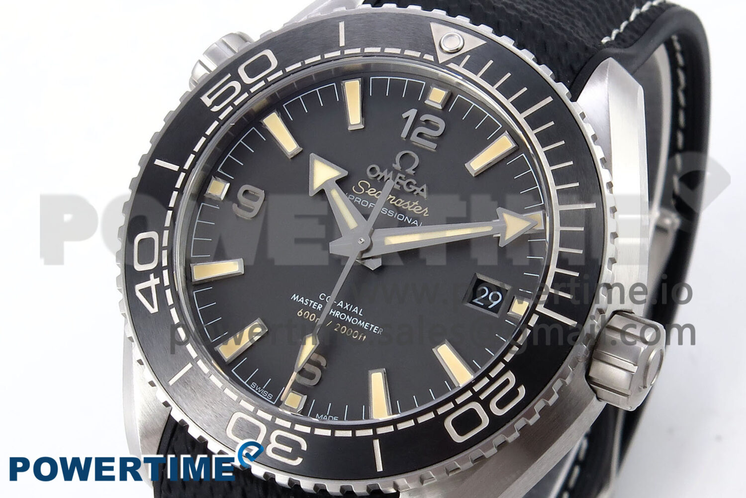Planet Ocean 43.5mm SS VSF 1:1 Best Edition Gray Bezel Gray Dial on Black Rubber Strap A8900 Super Clone - Image 2