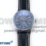 Navitimer Automatic 41mm SS TF 1:1 Best Edition Blue Dial on Black Leather Strap A2824