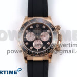 Daytona 126515 QF 1:1 Best Edition Black/RG Diamonds Dial on Oysterflex Strap SH4131 V6 (Weighted)
