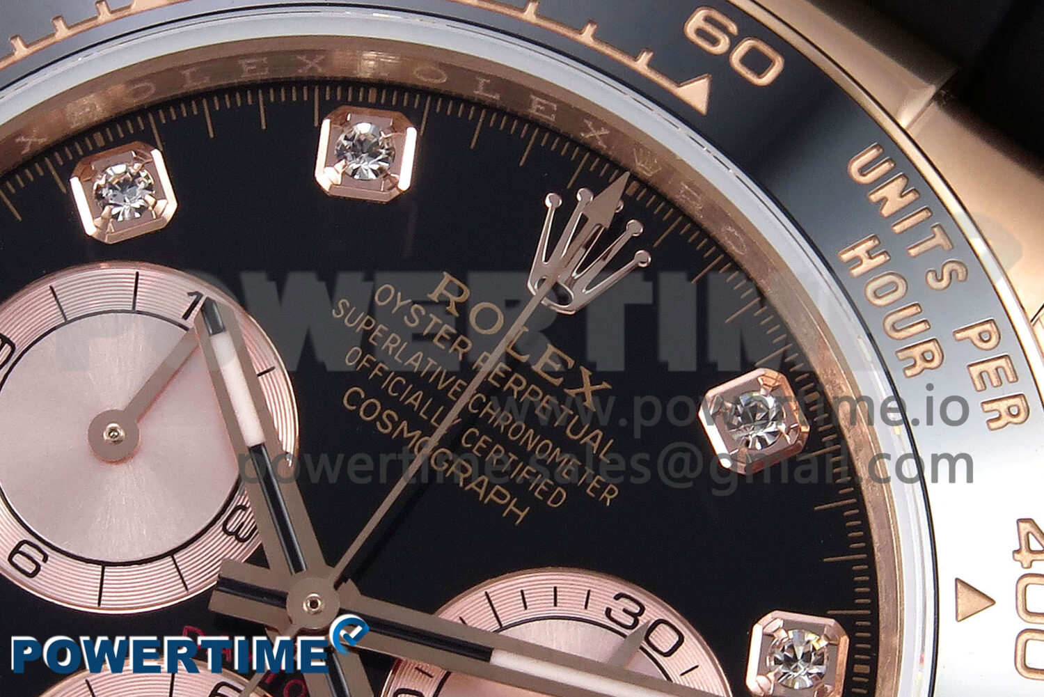 Daytona 126515 QF 1:1 Best Edition Black/RG Diamonds Dial on Oysterflex Strap SH4131 V6 (Weighted) - Image 4
