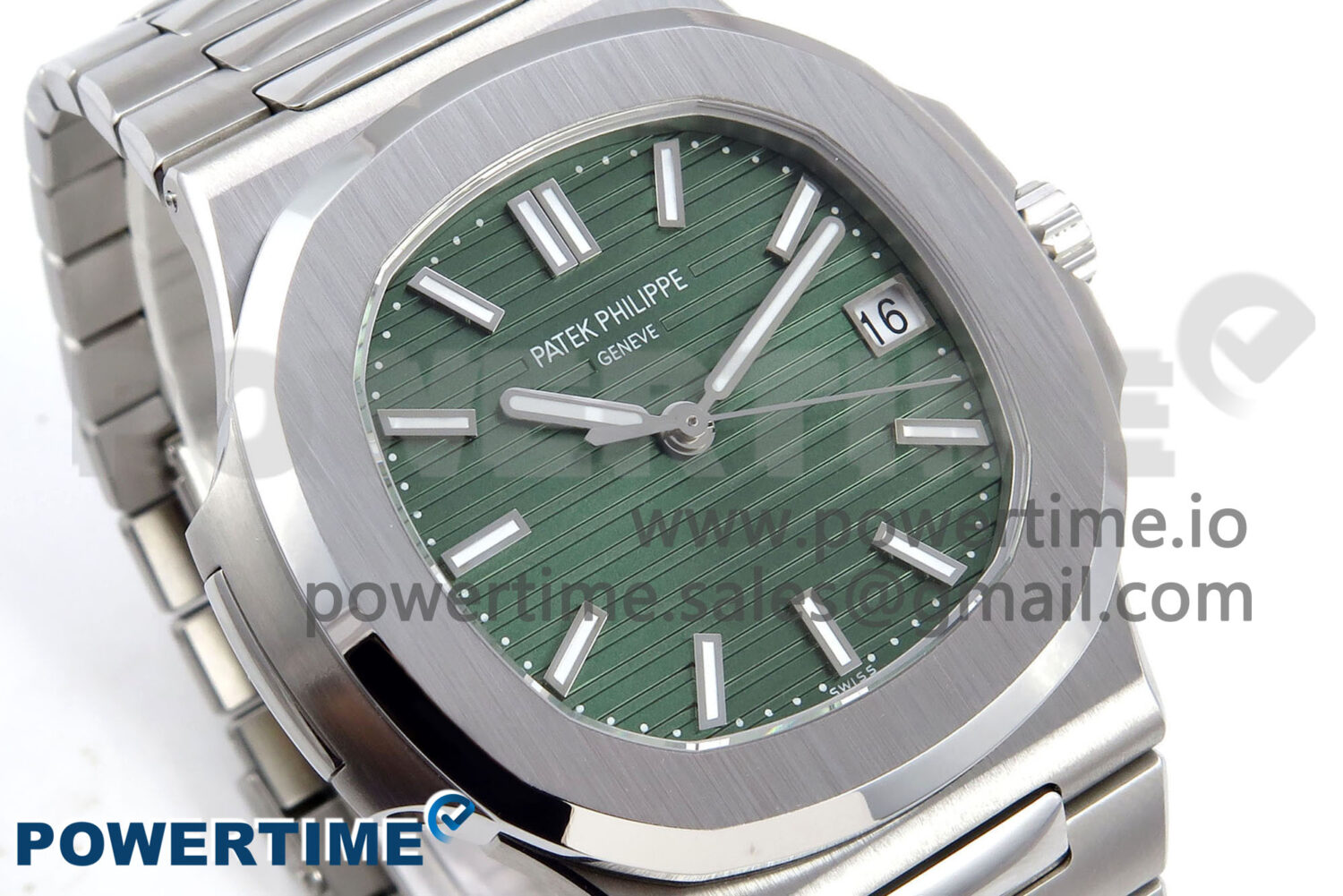 Nautilus 5711/1A 3KF 1:1 Best Edition Green Dial on SS Bracelet A324 Super Clone V2 - Image 2