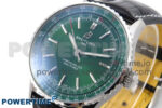 Navitimer Automatic 41mm SS TF 1:1 Best Edition Green Dial on Black Leather Strap A2824 - Image 2