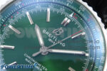 Navitimer Automatic 41mm SS TF 1:1 Best Edition Green Dial on Black Leather Strap A2824 - Image 4
