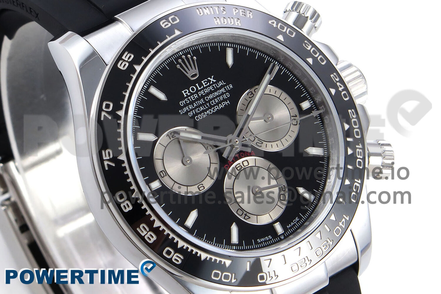 Daytona 126519 QF 1:1 Best Edition Black/Silver Dial on Oysterflex Strap SH4131 V6 (Weighted) - Image 3
