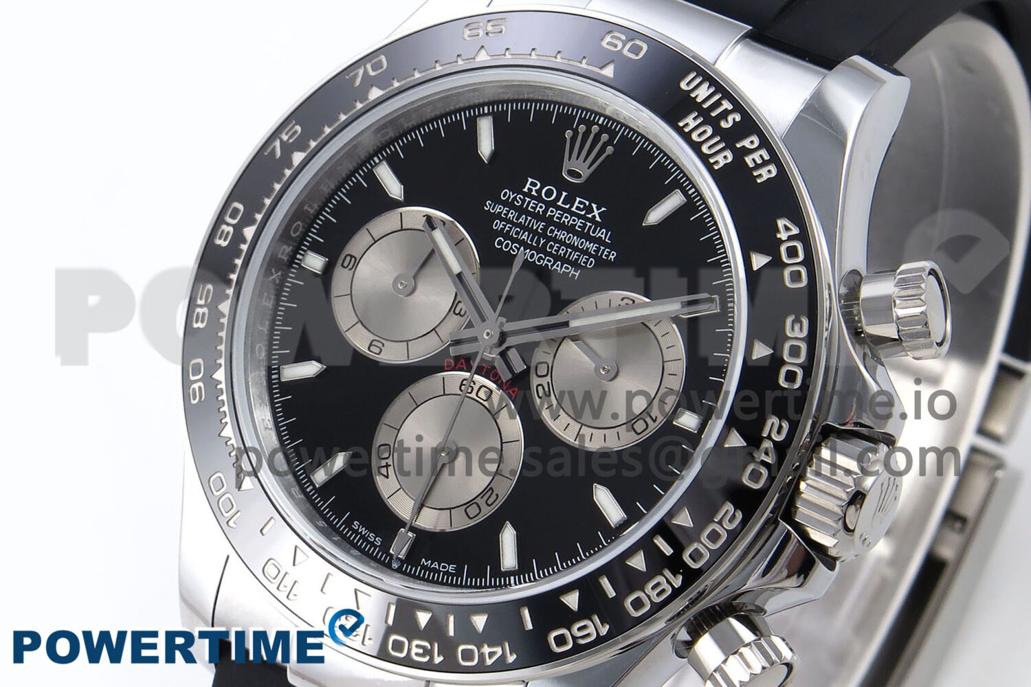 Daytona 126519 QF 1:1 Best Edition Black/Silver Dial on Oysterflex Strap SH4131 V6 (Weighted) - Image 2