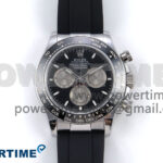 Daytona 126519 QF 1:1 Best Edition Black/Silver Dial on Oysterflex Strap SH4131 V6 (Weighted)