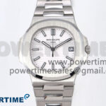Nautilus 5711/1A 3KF 1:1 Best Edition White Textured Dial on SS Bracelet A324 Super Clone V2