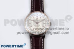 Navitimer Automatic 41mm SS/RG TF 1:1 Best Edition White Dial on Brown Leather Strap A2824