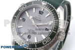 Planet Ocean 43.5mm SS VSF 1:1 Best Edition Green Bezel White Dial on Green Rubber Strap A8900 Super Clone - Image 2