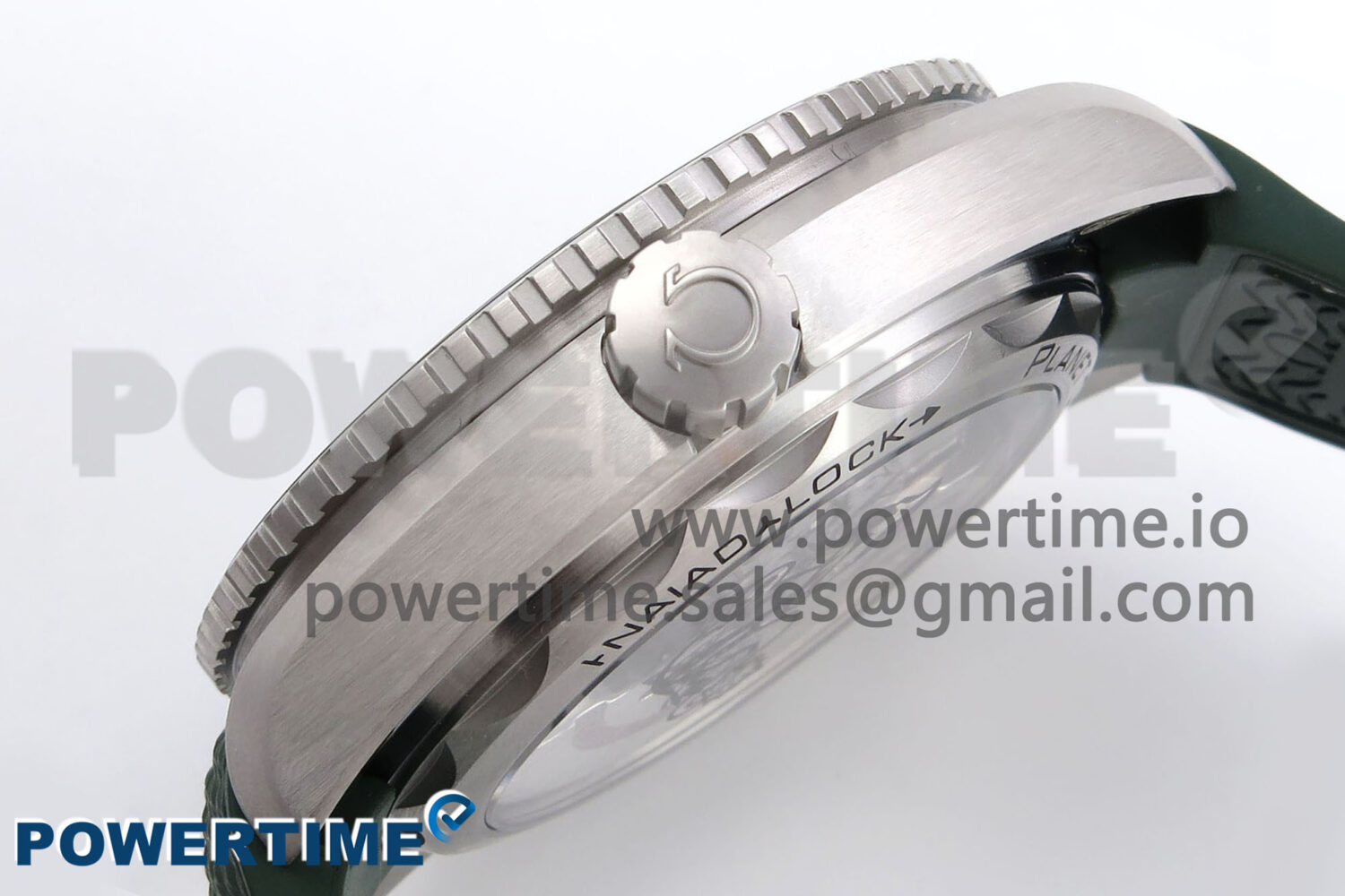 Planet Ocean 43.5mm SS VSF 1:1 Best Edition Green Bezel White Dial on Green Rubber Strap A8900 Super Clone - Image 6