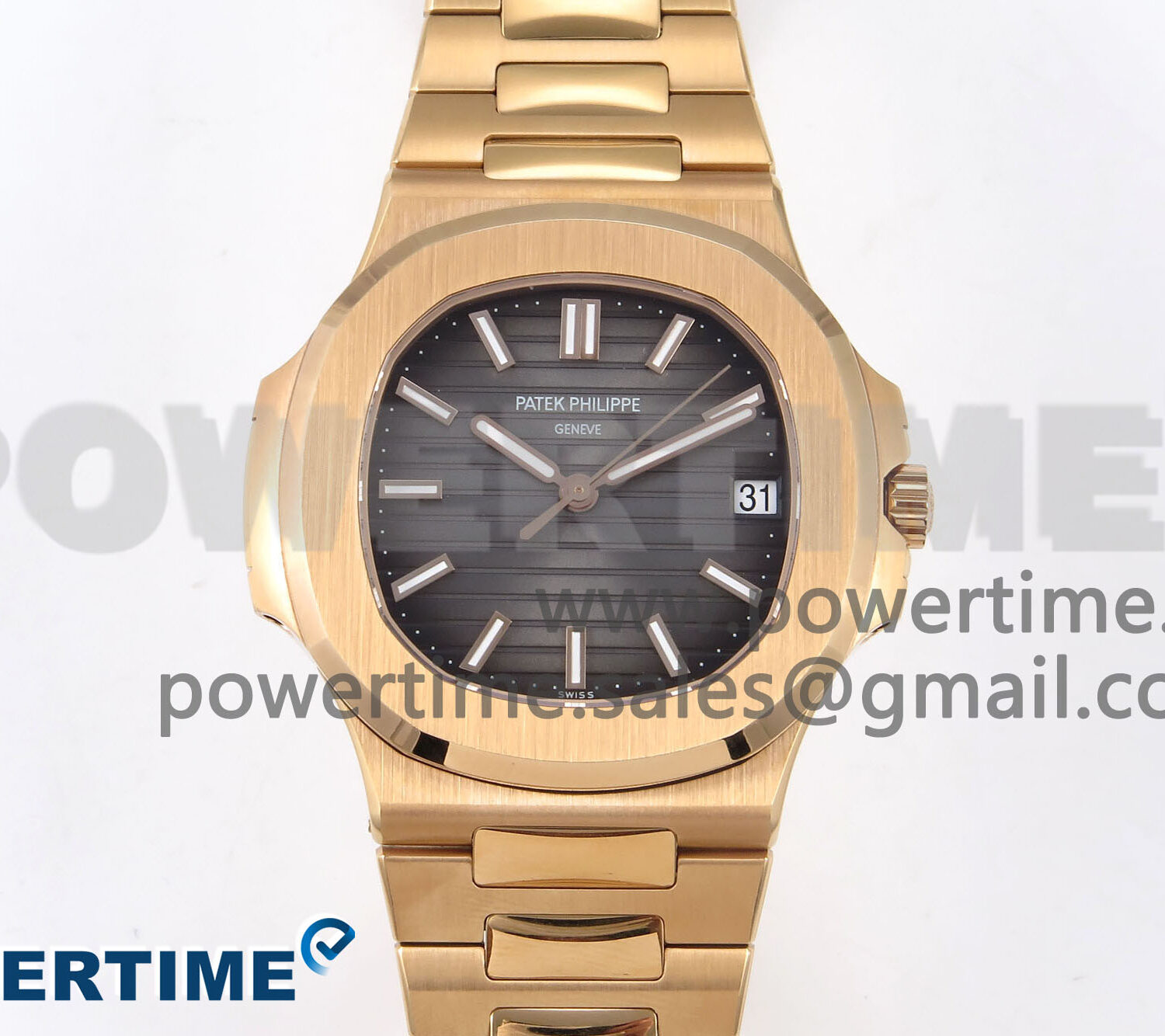 Nautilus 5711/1R RG 3KF 1:1 Best Edition Gray Textured Dial on RG Bracelet A324 Super Clone