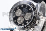 Daytona 126519 QF 1:1 Best Edition Black/Silver Diamonds Dial on Oysterflex Strap SH4131 V6 (Weighted) - Image 2