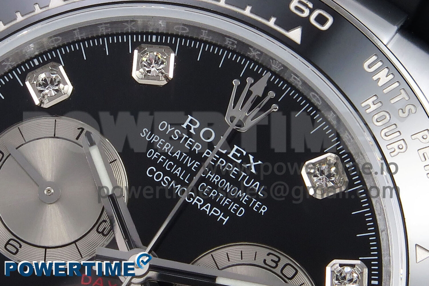 Daytona 126519 QF 1:1 Best Edition Black/Silver Diamonds Dial on Oysterflex Strap SH4131 V6 (Weighted) - Image 4