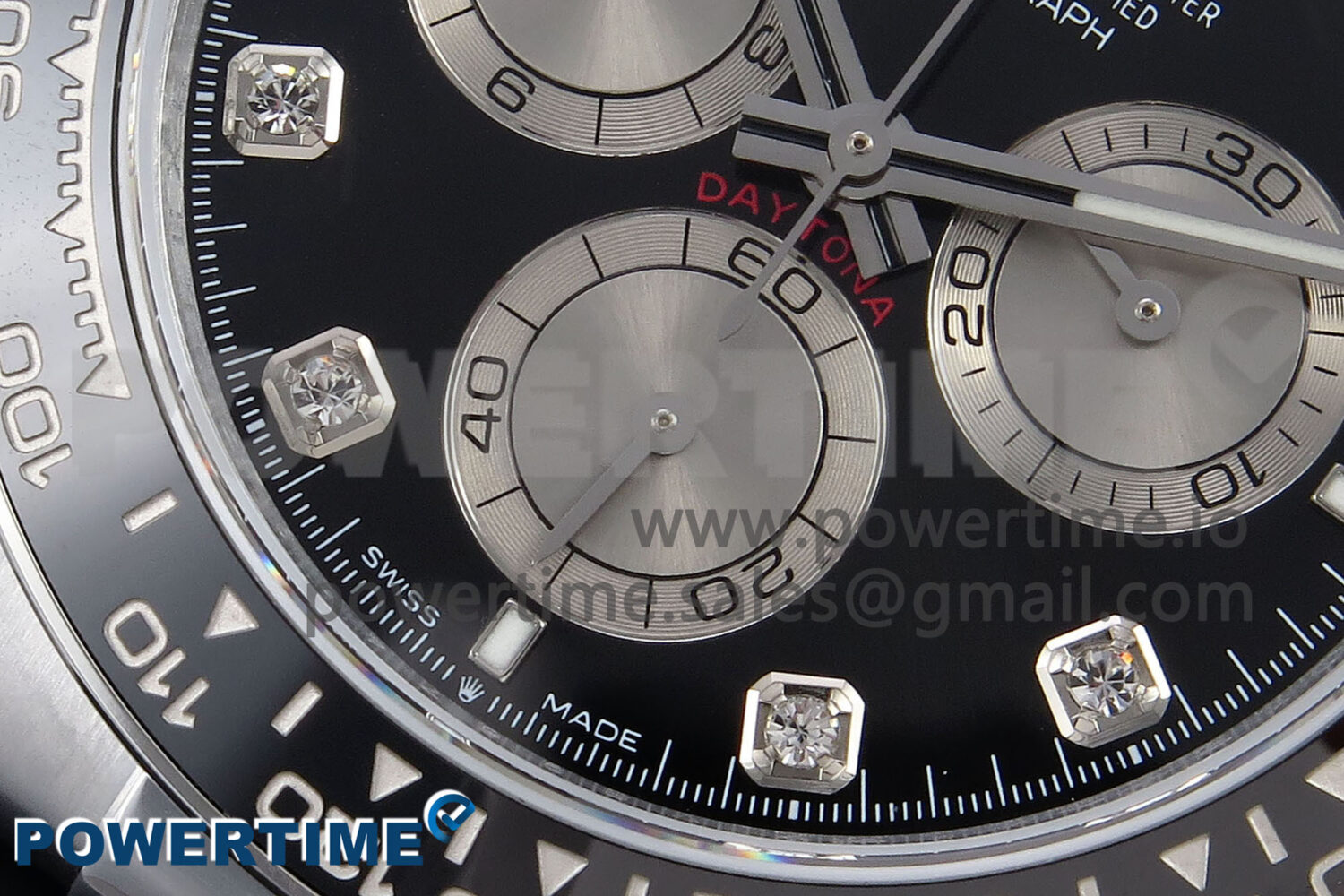 Daytona 126519 QF 1:1 Best Edition Black/Silver Diamonds Dial on Oysterflex Strap SH4131 V6 (Weighted) - Image 5