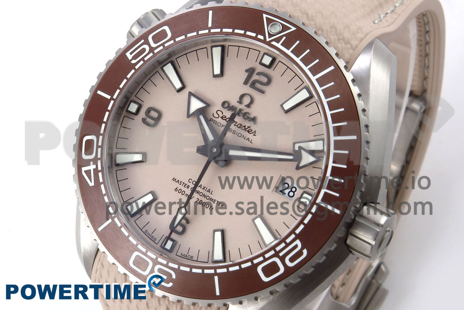 Planet Ocean 43.5mm SS VSF 1:1 Best Edition Brown Bezel Sand Dial on Sand Rubber Strap A8900 Super Clone - Image 2