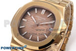 Nautilus 5711/1R RG 3KF 1:1 Best Edition Brown Textured Dial on RG Bracelet A324 Super Clone V2 - Image 3