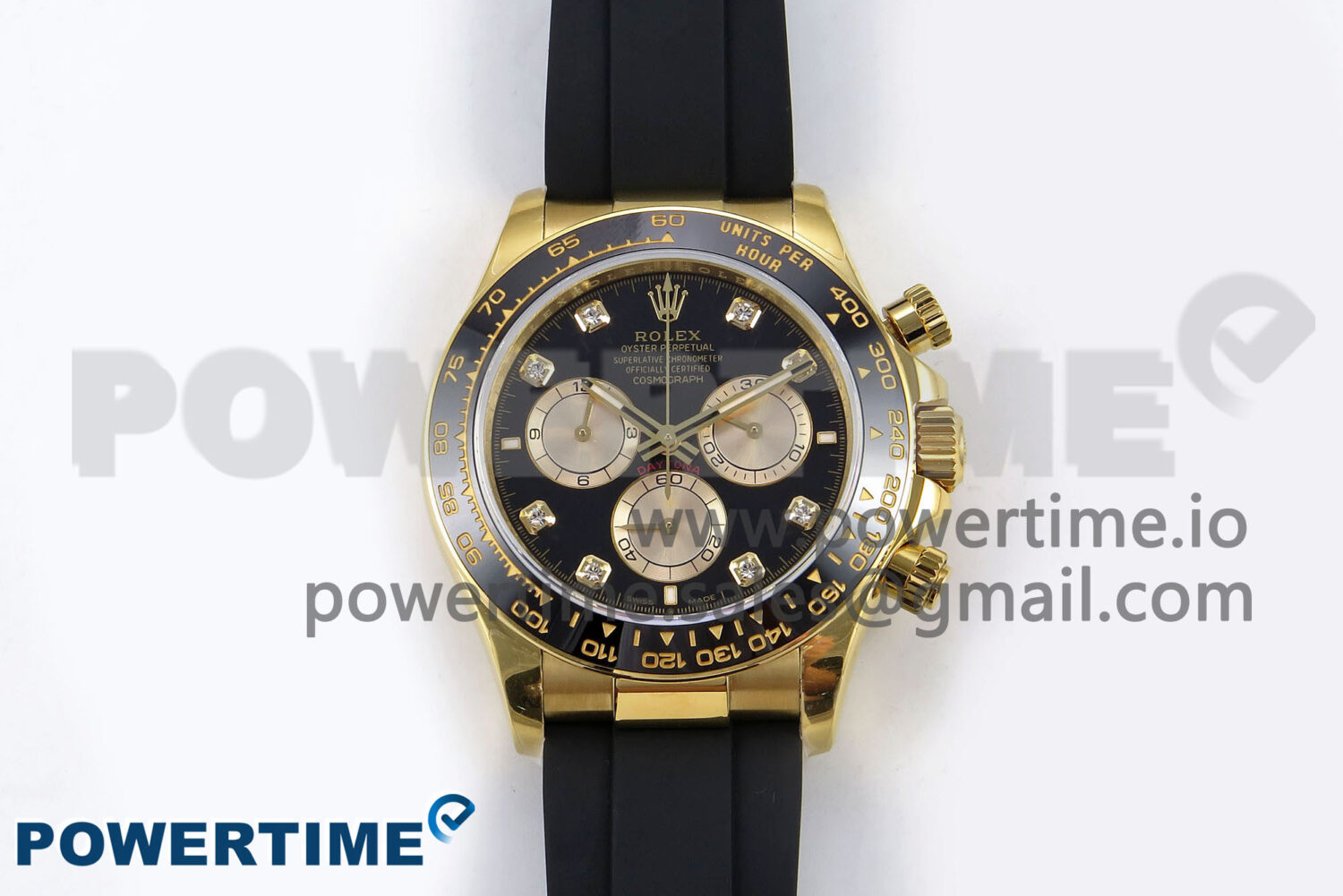 Daytona 126518 QF 1:1 Best Edition Black/YG Diamonds Dial on Oysterflex Strap SH4131 V6 (Weighted) - Image 1