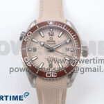 Planet Ocean 43.5mm SS VSF 1:1 Best Edition Brown Bezel Sand Dial on Sand Rubber Strap A8900 Super Clone