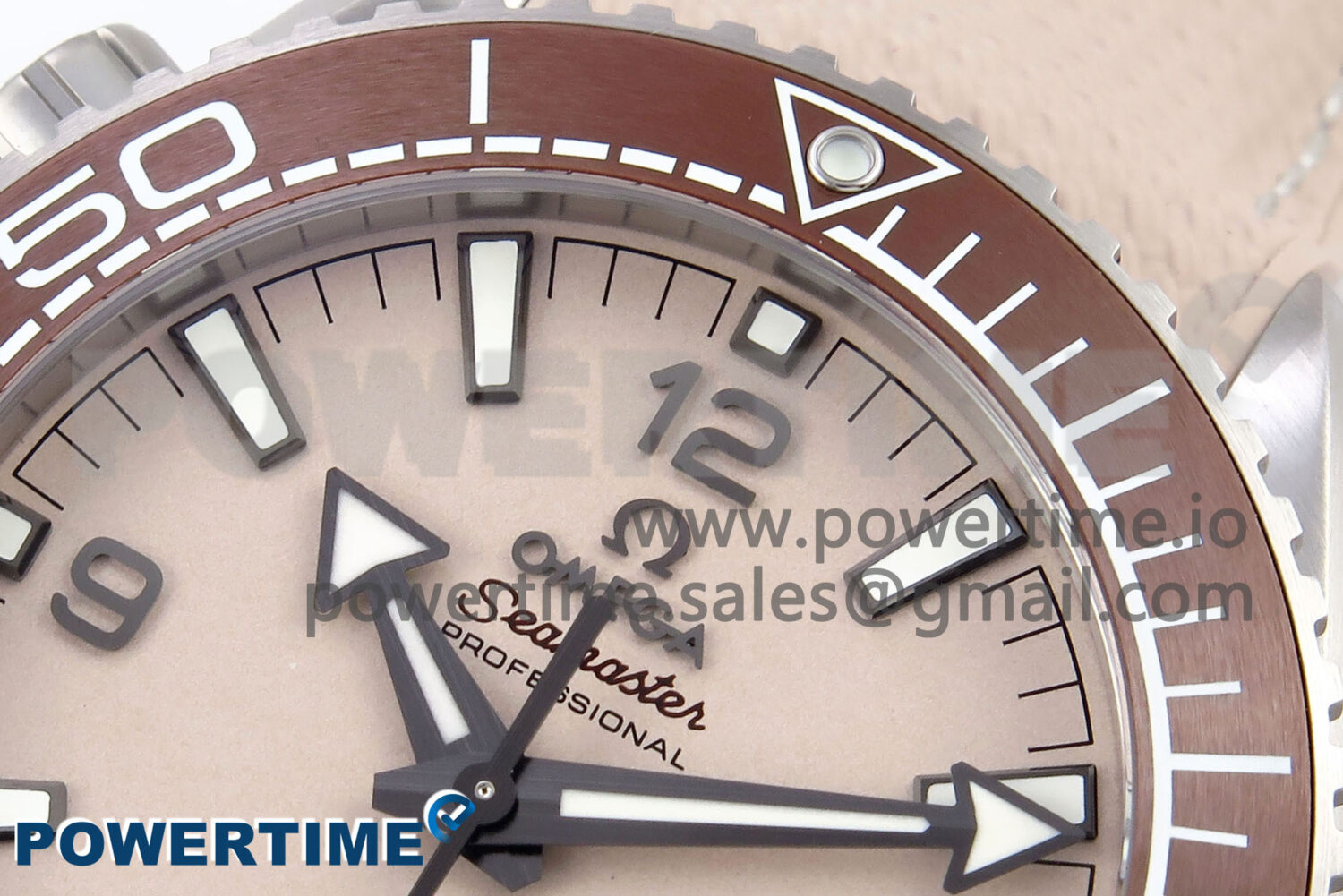 Planet Ocean 43.5mm SS VSF 1:1 Best Edition Brown Bezel Sand Dial on Sand Rubber Strap A8900 Super Clone - Image 4
