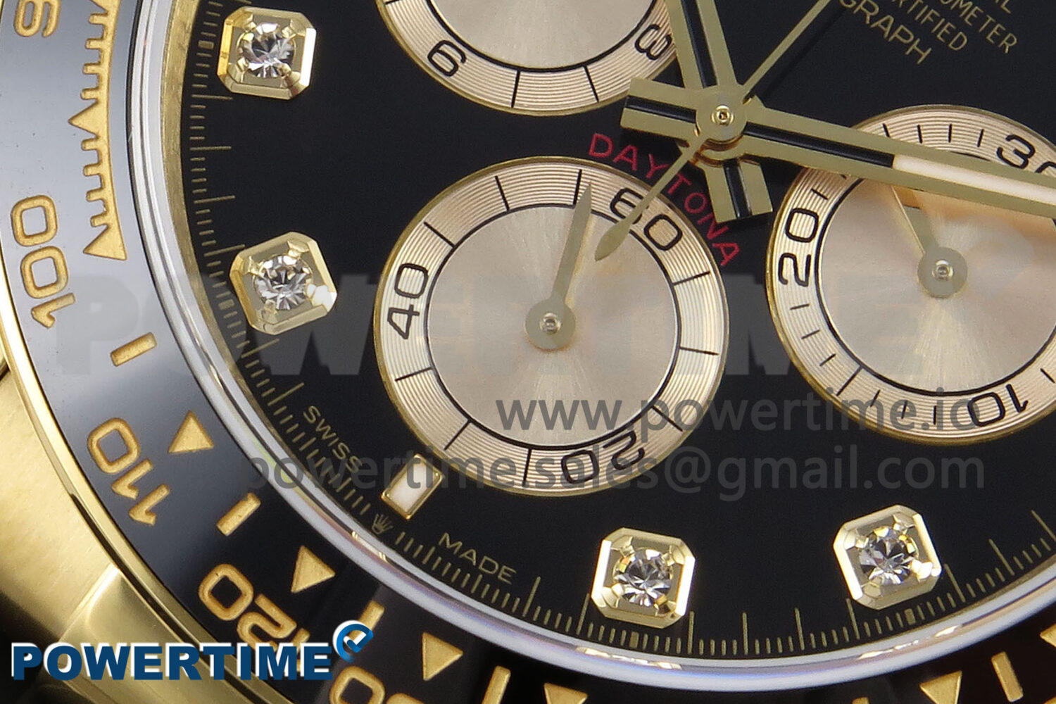 Daytona 126518 QF 1:1 Best Edition Black/YG Diamonds Dial on Oysterflex Strap SH4131 V6 (Weighted) - Image 5