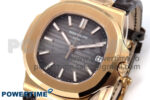 Nautilus 5711/1R RG 3KF 1:1 Best Edition Brown Textured Dial on Brown Leather Strap A324 Super Clone V2 - Image 3