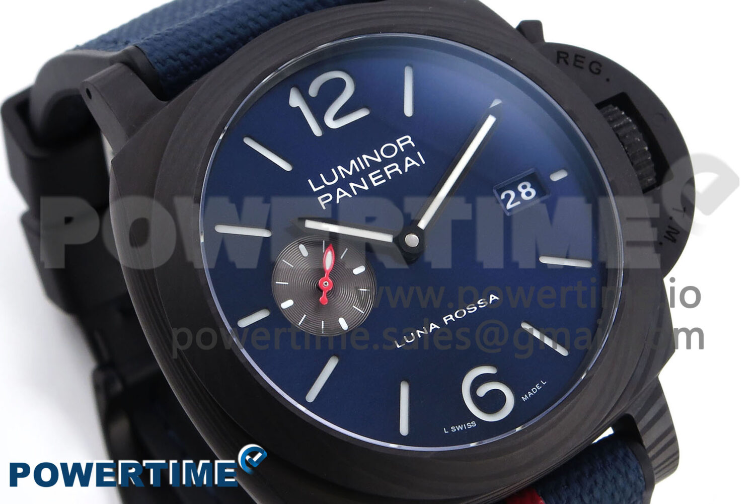 PAM1529 Luna Rossa Carbotech VSF 1:1 Best Edition on Blue Fabric Strap P.9010 Clone - Image 3