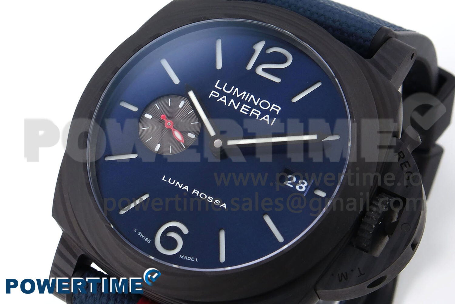 PAM1529 Luna Rossa Carbotech VSF 1:1 Best Edition on Blue Fabric Strap P.9010 Clone - Image 2