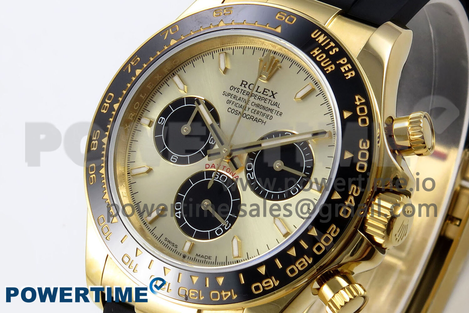 Daytona 126518 QF 1:1 Best Edition YG/Black Dial on Oysterflex Strap SH4131 V6 (Weighted) - Image 2