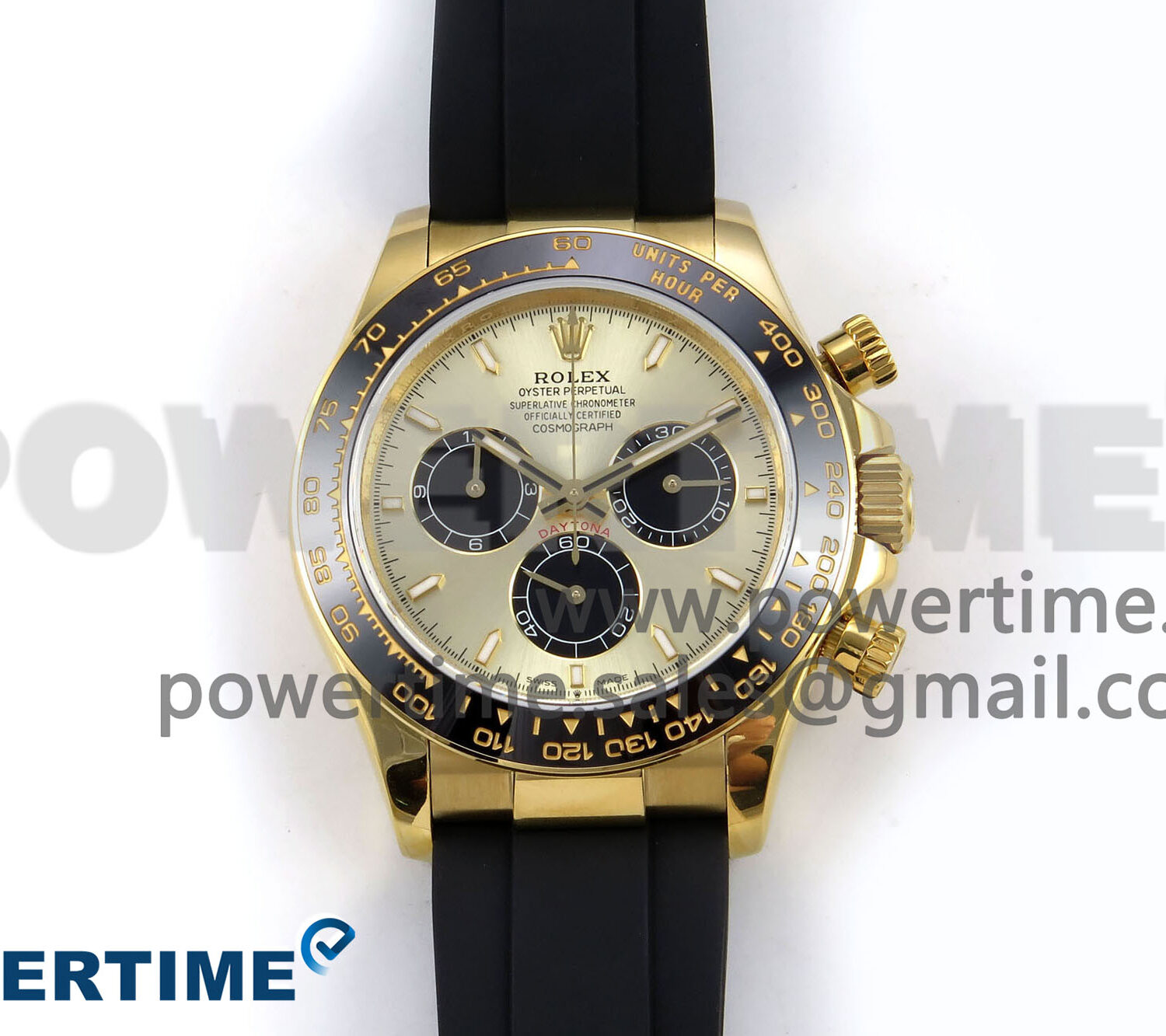 Daytona 126518 QF 1:1 Best Edition YG/Black Dial on Oysterflex Strap SH4131 V6 (Weighted)