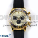 Daytona 126518 QF 1:1 Best Edition YG/Black Dial on Oysterflex Strap SH4131 V6 (Weighted)