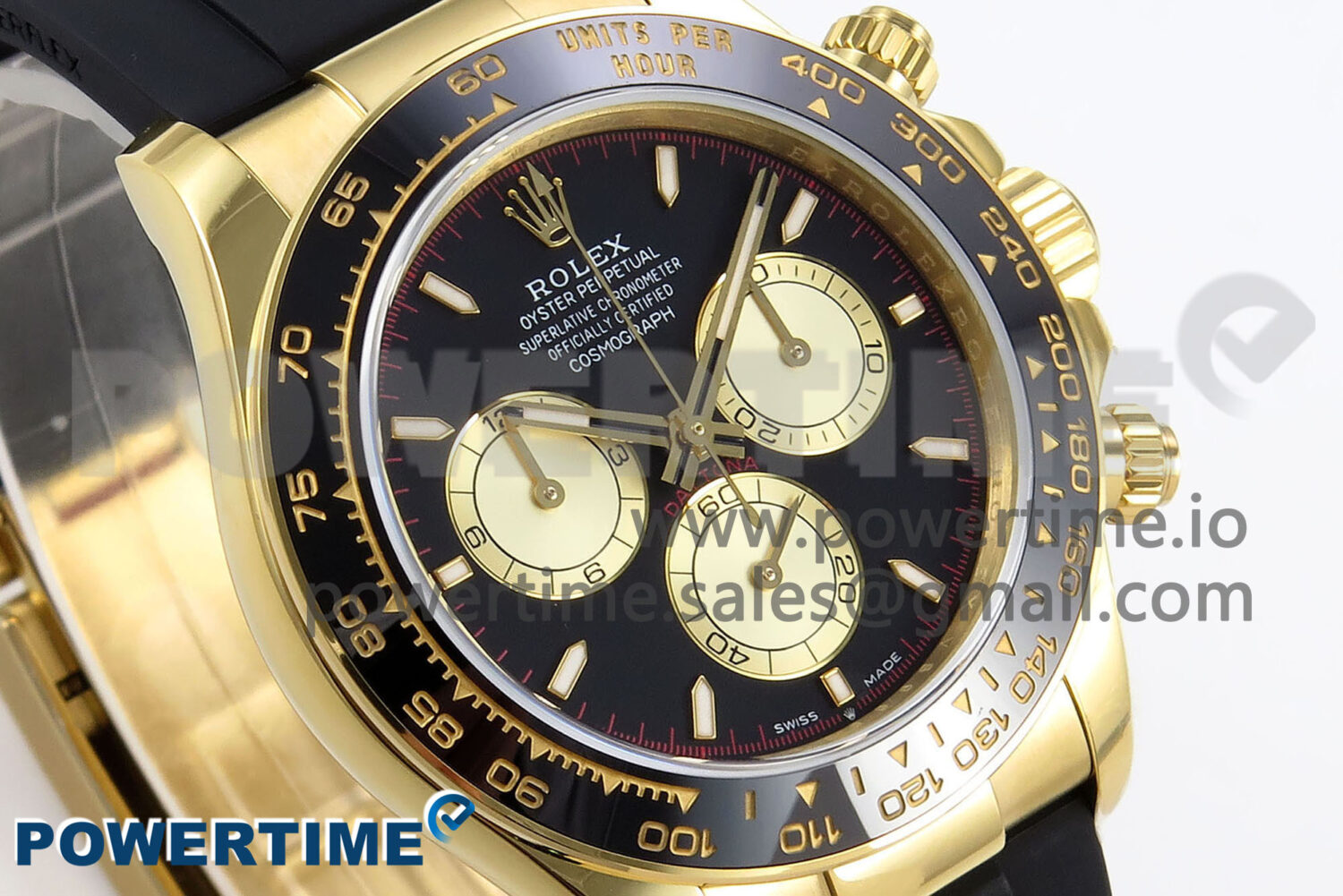 Daytona 126518 QF 1:1 Best Edition Black/YG Dial on Oysterflex Strap SH4131 V6 (Weighted) - Image 3