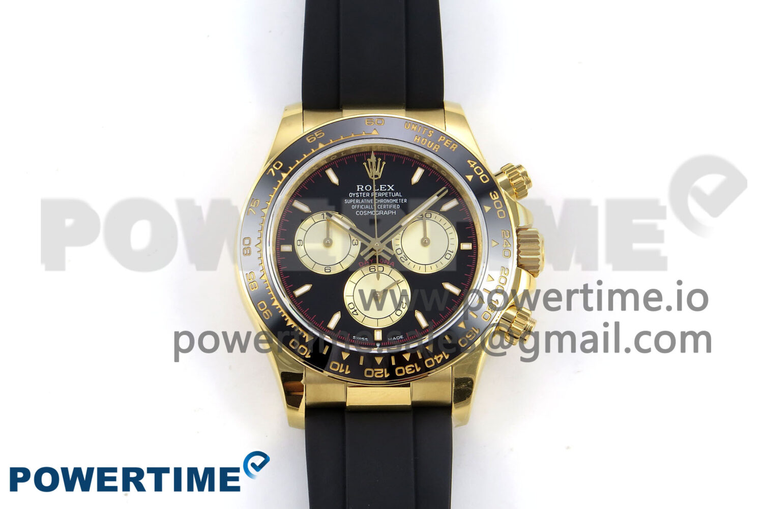 Daytona 126518 QF 1:1 Best Edition Black/YG Dial on Oysterflex Strap SH4131 V6 (Weighted) - Image 1