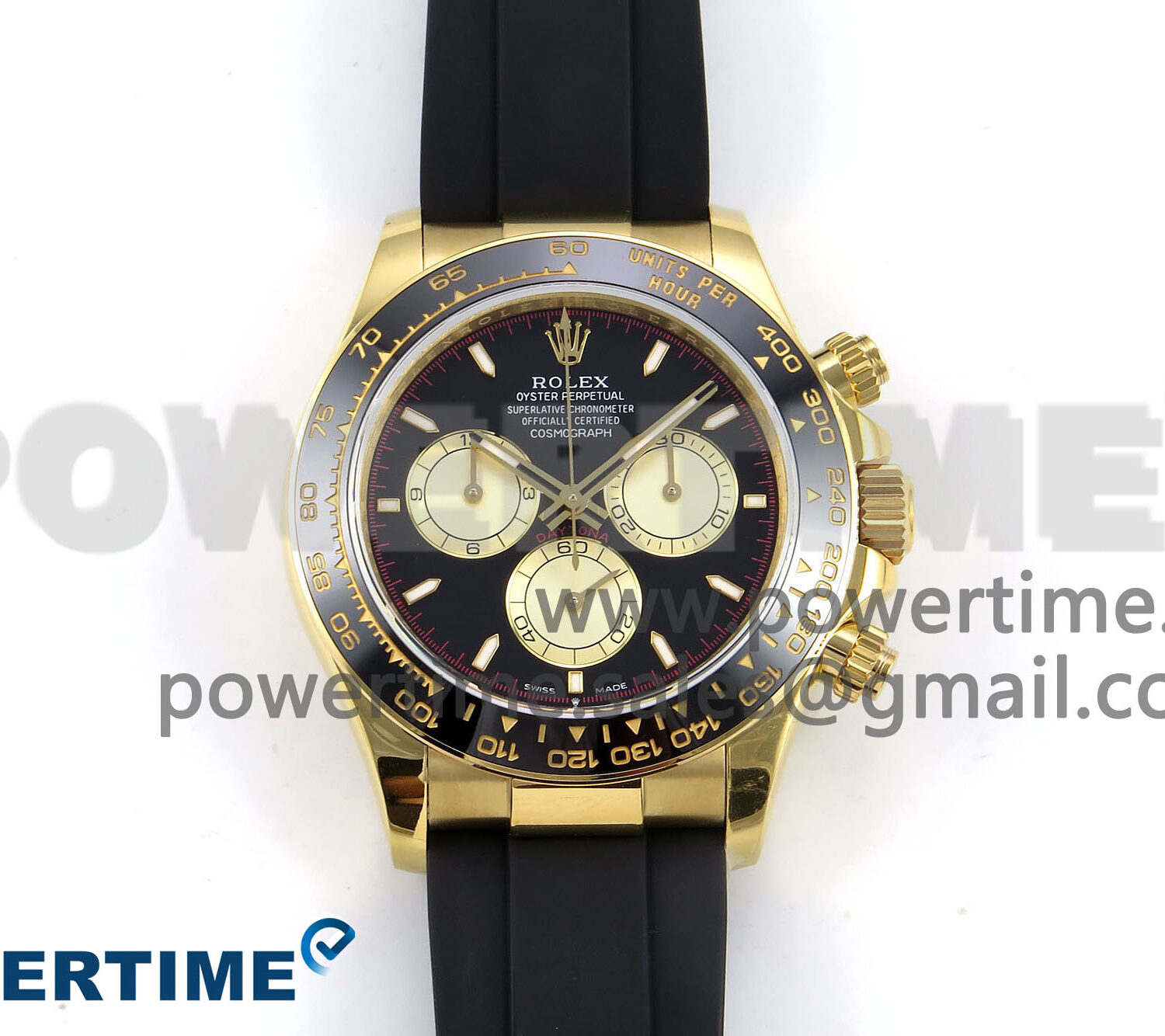 Daytona 126518 QF 1:1 Best Edition Black/YG Dial on Oysterflex Strap SH4131 V6 (Weighted)