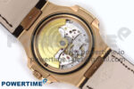 Nautilus 5711/1R RG 3KF 1:1 Best Edition Brown Textured Dial on Brown Leather Strap A324 Super Clone V2 - Image 9