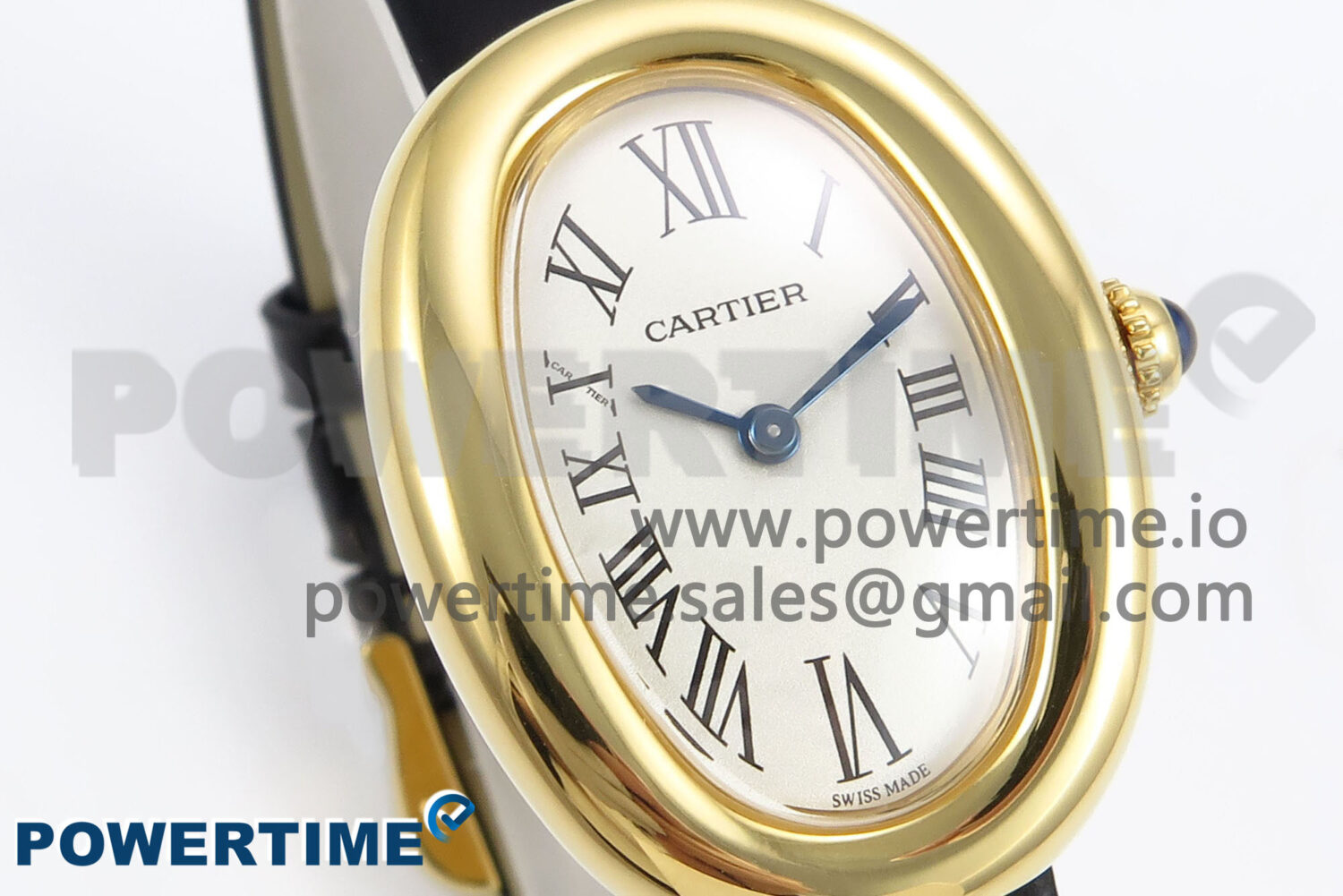 Baignoire Watch YG AF 1:1 Best Edition White Dial on Black Croco Strap RONDA Quartz - Image 2