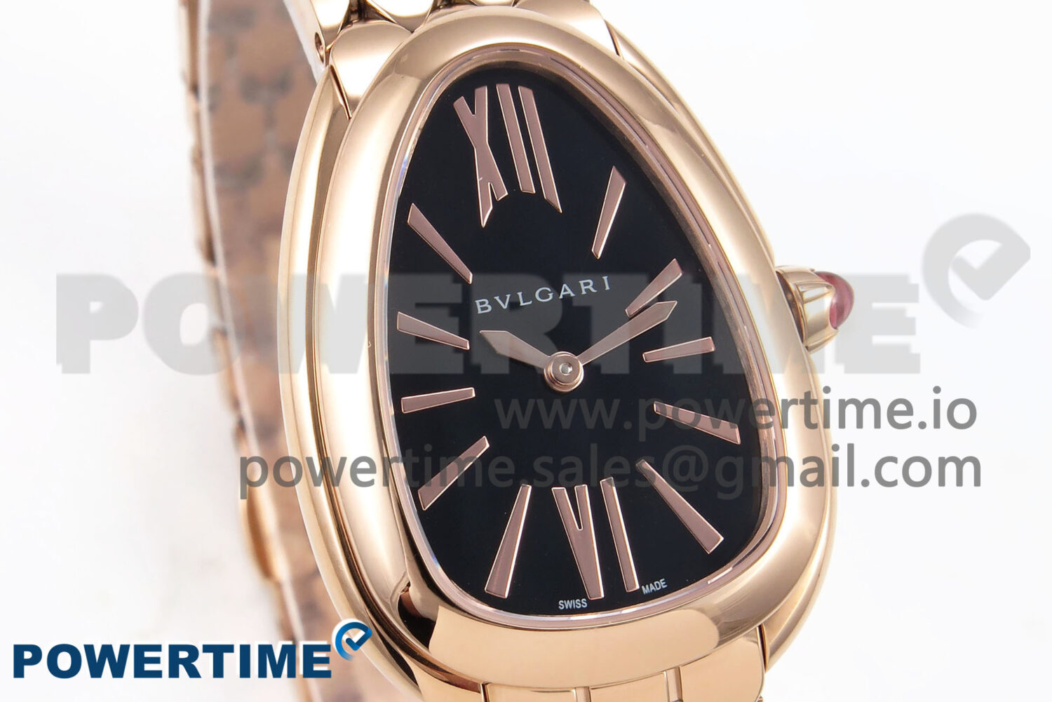 Serpenti Seduttori Watch RG BVF 1:1 Best Edition Black Dial on RG Bracelet Swiss Quartz - Image 3