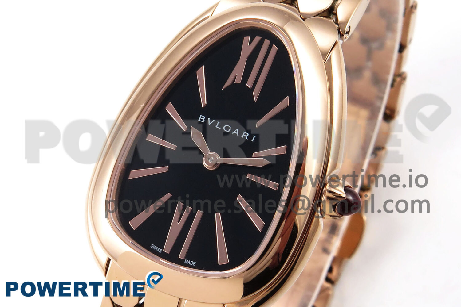 Serpenti Seduttori Watch RG BVF 1:1 Best Edition Black Dial on RG Bracelet Swiss Quartz - Image 2