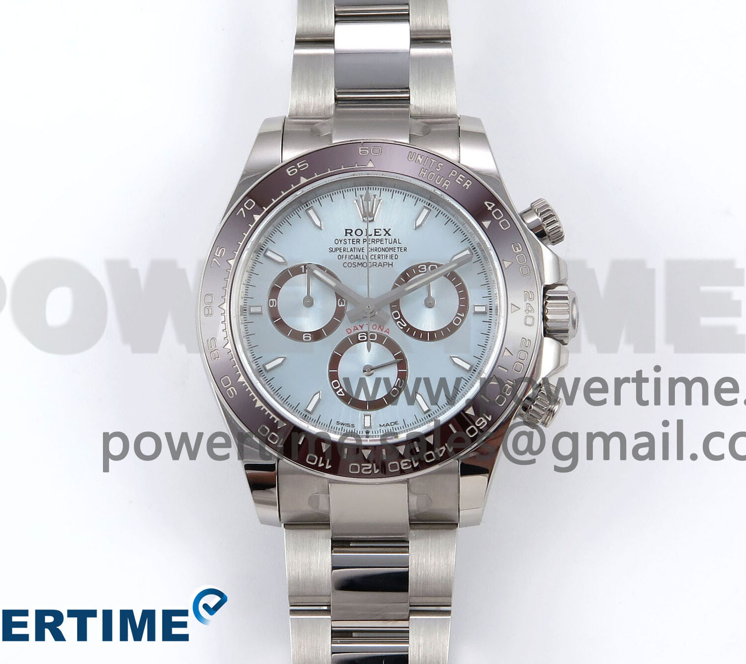 Daytona 126506 QF 1:1 Best Edition Ice Blue Dial Lume Marker on SS/YG Braclet SH4131 V6 (Gain Weight