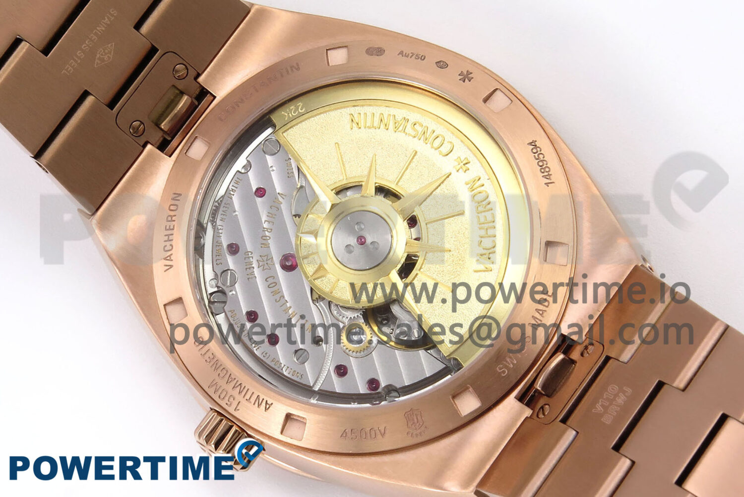 Overseas 4500V RG 8F 1:1 Best Edition Blue Dial on RG Bracelet A5100 - Image 8
