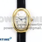 Baignoire Watch YG AF 1:1 Best Edition White Dial on Black Croco Strap RONDA Quartz