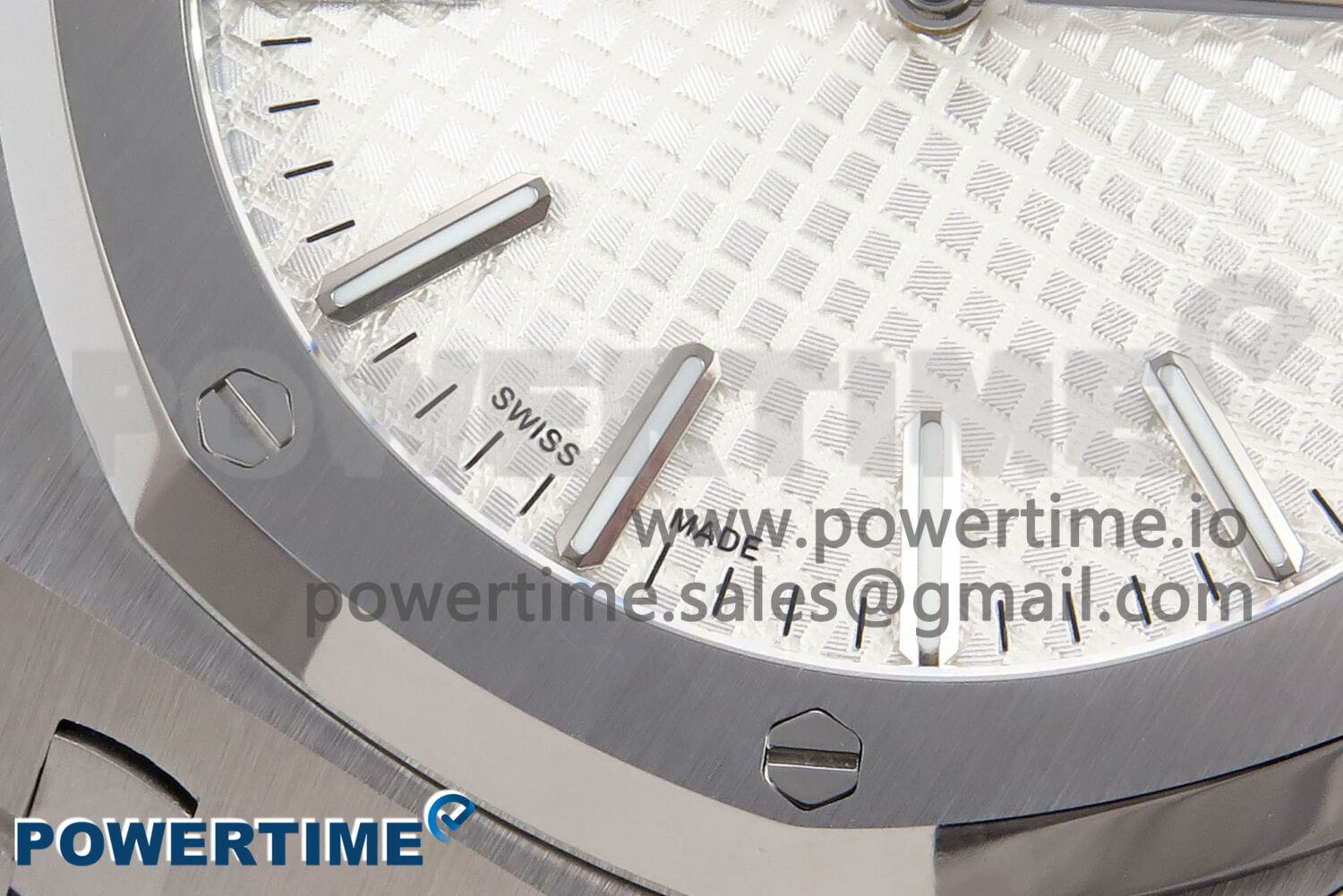 Royal Oak 41mm 15510 “50th Anniversary” SS IPF 1:1 Best Edition White Textured Dial on SS Bracelet SA4302 Super Clone - Image 5
