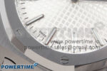 Royal Oak 41mm 15510 “50th Anniversary” SS IPF 1:1 Best Edition White Textured Dial on SS Bracelet SA4302 Super Clone - Image 5