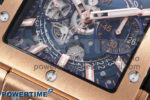 Square Bang Unico 42mm RG BBF 1:1 Best Edition Skeleton Dial on Blue Rubber Strap A1280 - Image 5
