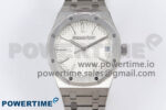 Royal Oak 41mm 15510 “50th Anniversary” SS IPF 1:1 Best Edition White Textured Dial on SS Bracelet SA4302 Super Clone