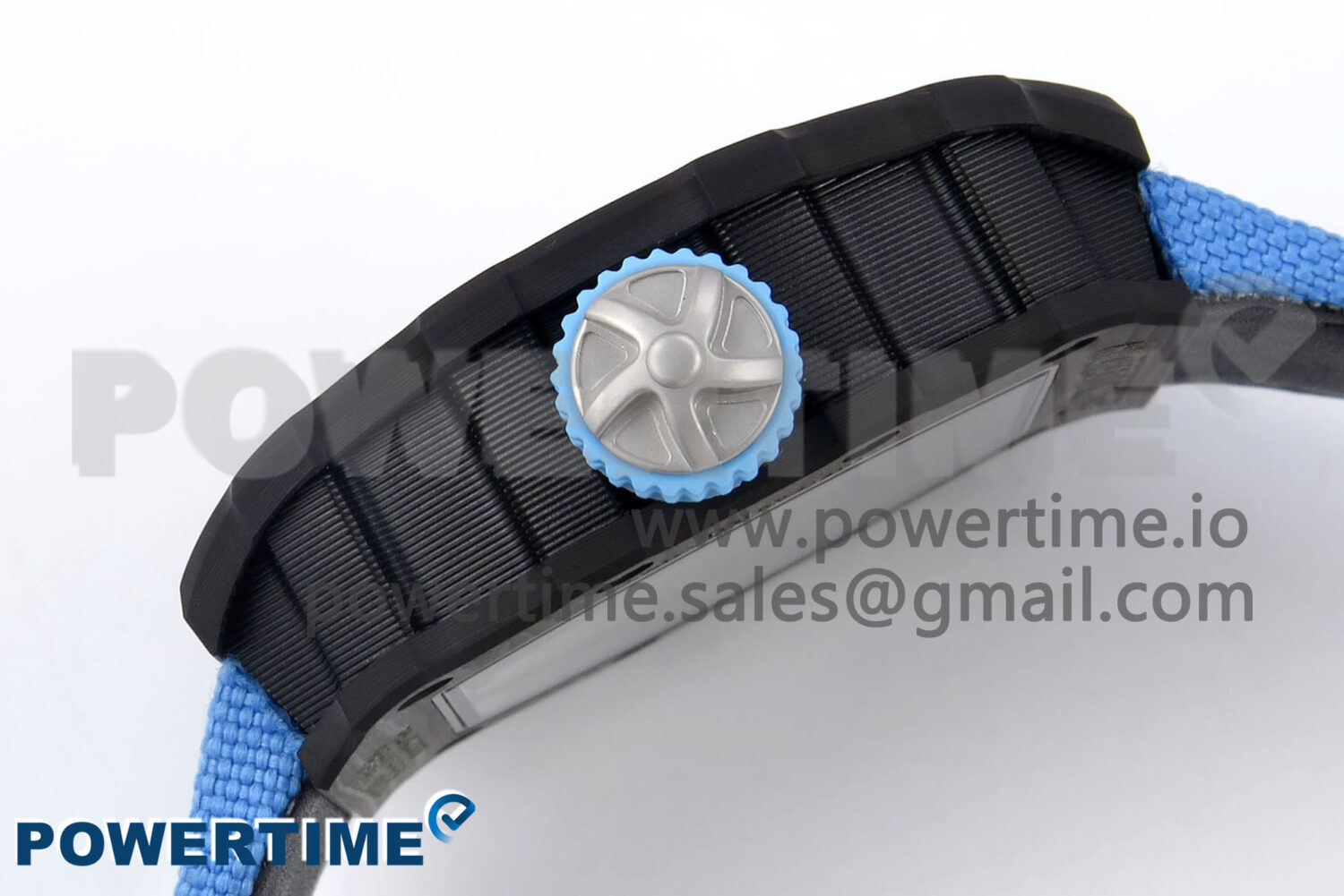 RM053-01 Real Forge Carbon JBF Best Edition Skeleton Dial on Blue Nylon Strap Asian Movement - Image 7