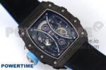 RM053-01 Real Forge Carbon JBF Best Edition Skeleton Dial on Blue Nylon Strap Asian Movement - Image 8